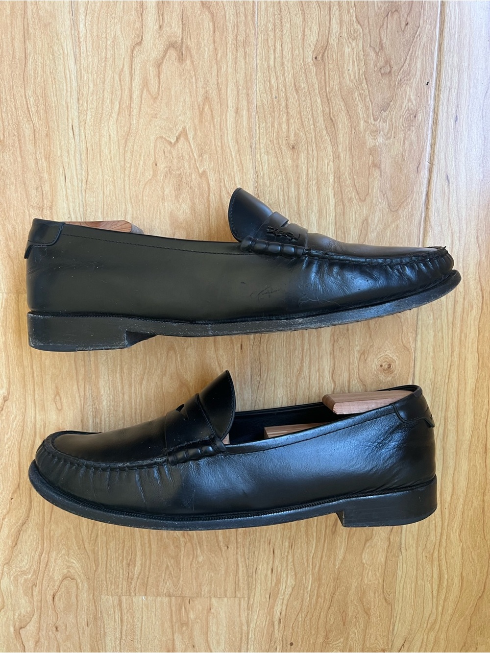 Saint Laurent Black Leather Le Loafers - Men